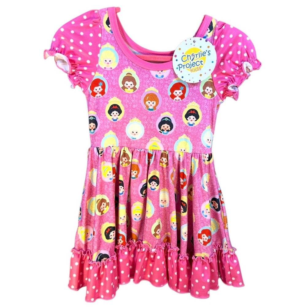 Charlie’s Project Twirl Dress Pink Disney Inspired Princesses Pockets 12-24 mos